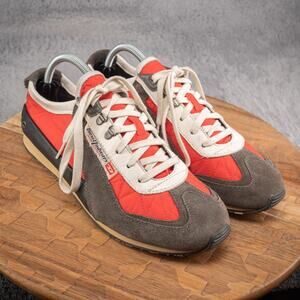 Vintage Y2K Diesel Red/Creme Leather Sneakers Shoes Size 10 Mens